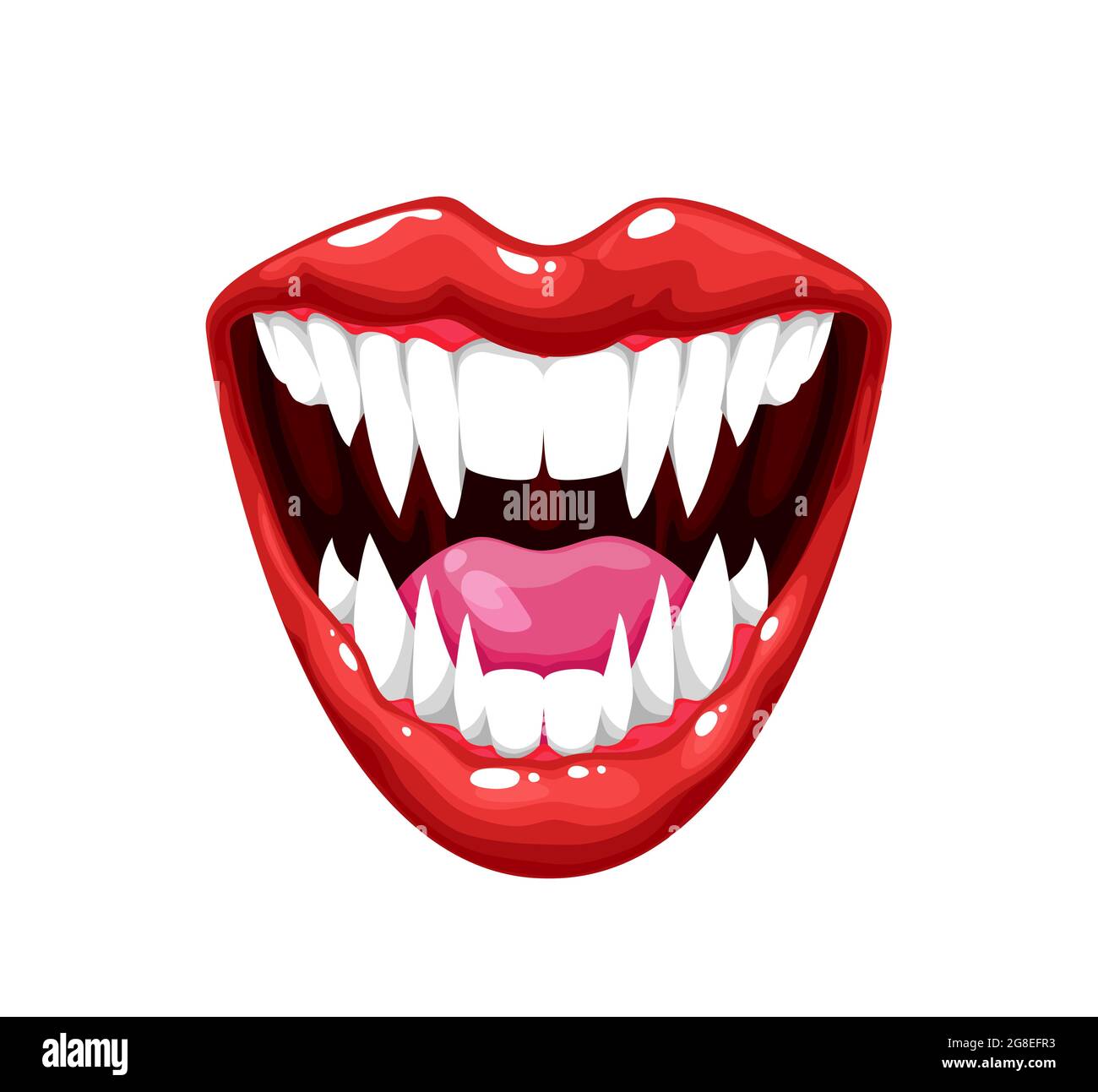 Monster face isolated vector icon, cartoon emoji of angry demon, Halloween  spooky creature emotion. Roaring devil with sharp fangs and red creepy eyes  Stock Vector Image & Art - Alamy