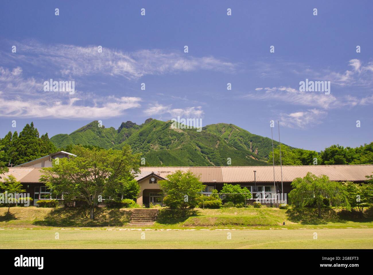 Abolished Wooden School Building In Minamiaso Village Kumamoto Prefecture Japan Stock Photo Alamy