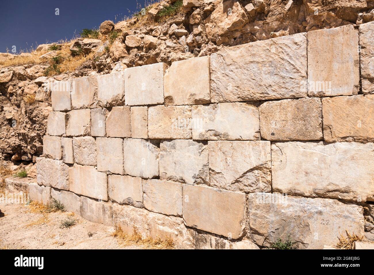 Ruins of Anahita temple, Kangavar, Kermanshah Province, Iran, Persia, Western Asia, Asia Stock Photo