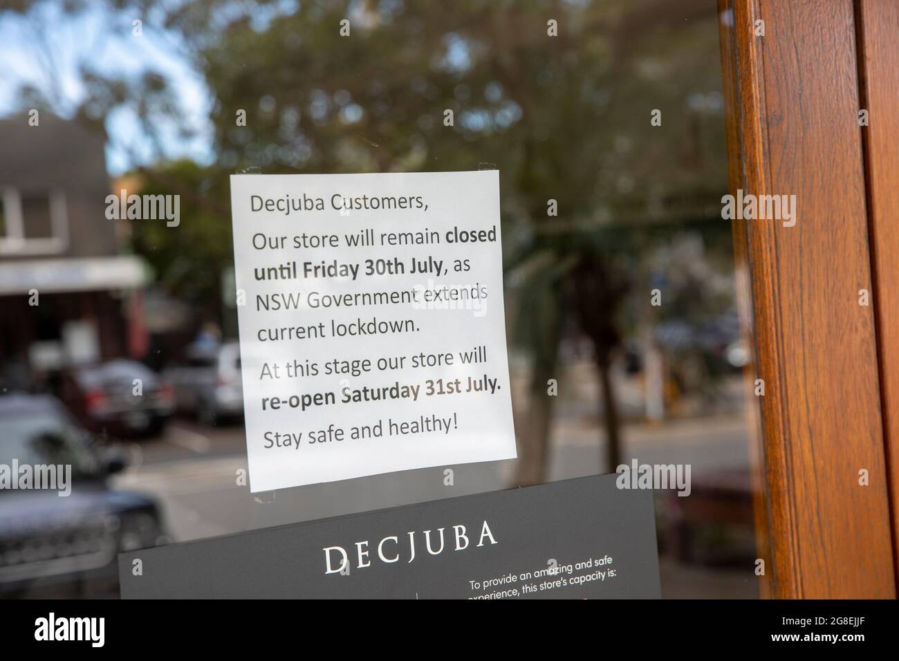 Sydney, Australia. Tuesday 20th July 2021. The NSW Government has issued a public health order for all non essential retail to close and construction sites to pause work until 1159pm on 30th July 2021,Sydney,Australia. Credit: martin berry/Alamy Live News Stock Photo