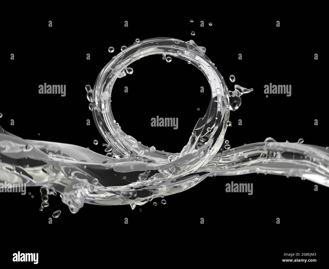 3D Rendering of a Clear Liquid Water Flow Stock Photo Alamy