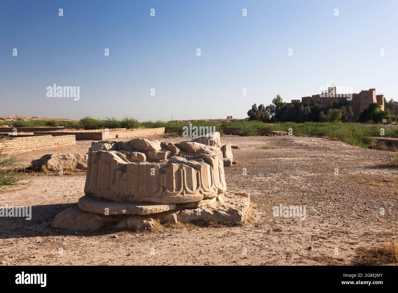 Apadana ruins, archaeological site of Susa(Shush), Achaemenid empire of Persia, Shush, Khuzestan Province, Iran, Persia, Western Asia, Asia Stock Photo