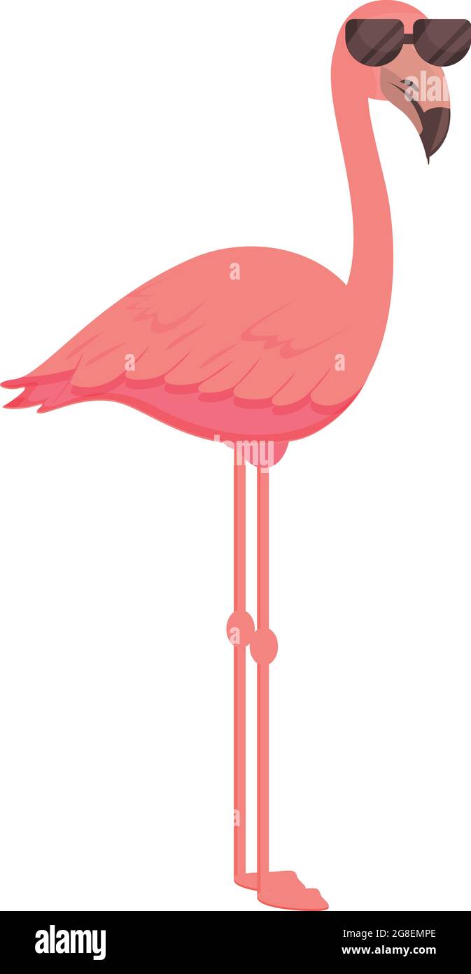Sunglasses flamingo icon cartoon vector. Tropic bird. Cute pink flamingo  Stock Vector Image & Art - Alamy