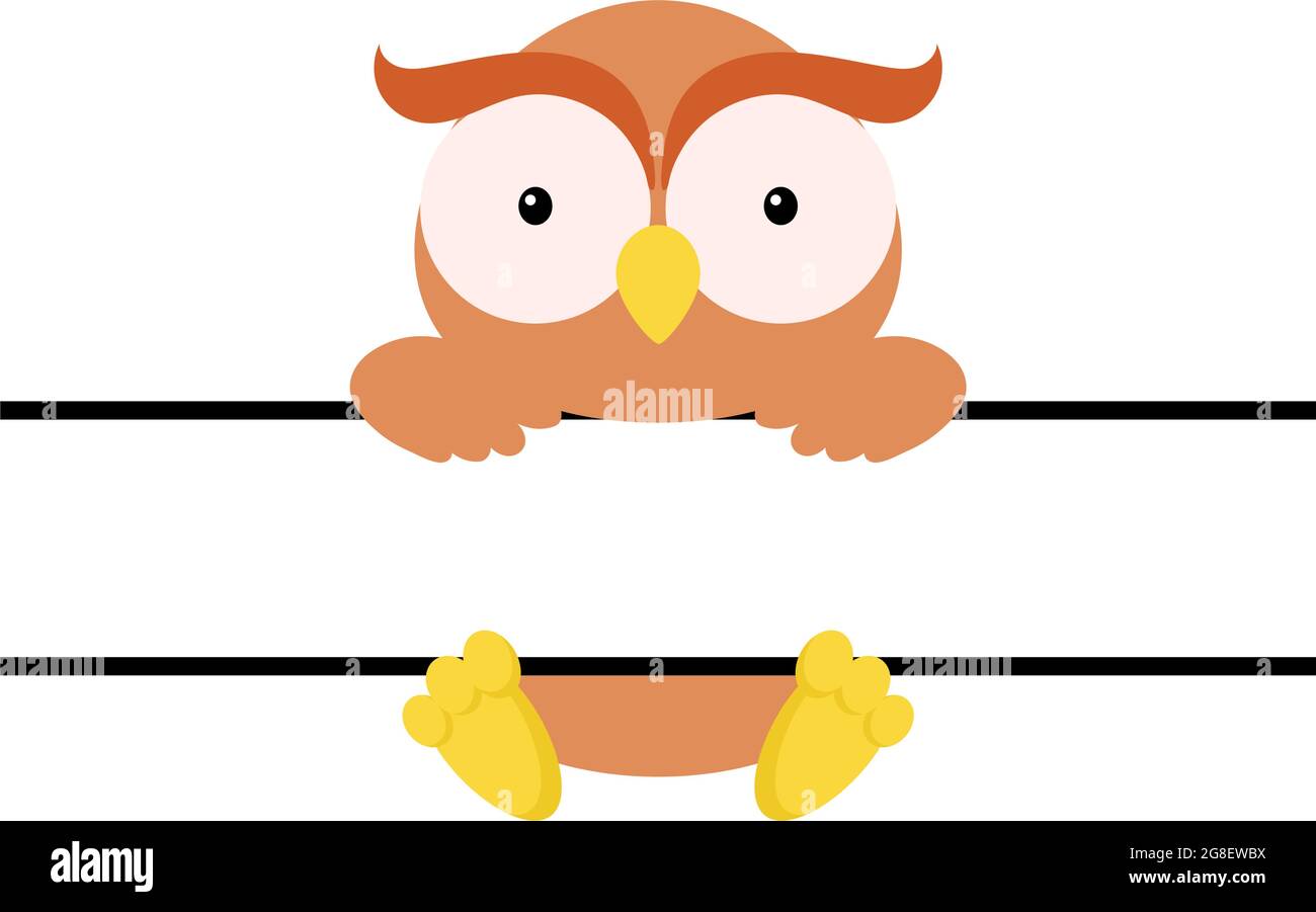 Cute owl split monogram. Funny cartoon character for shirt, scrapbooking,  print, greeting cards, baby shower, invitation, home decor. Bright colored  c Stock Vector Image \u0026 Art - Alamy, image size:1300x901
