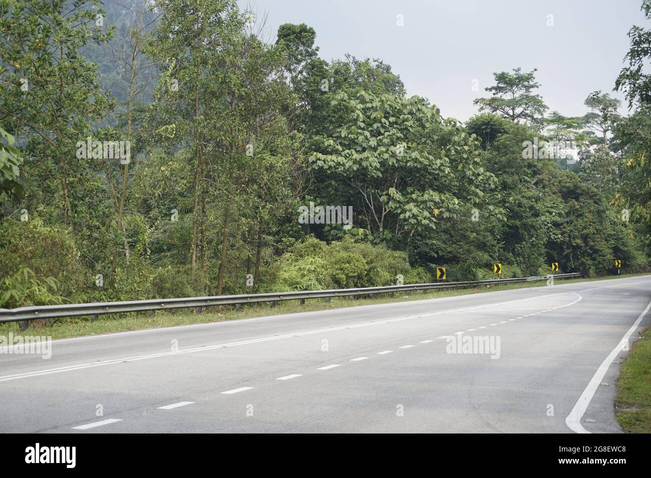 lonely road. Location: Malaysia Stock Photo