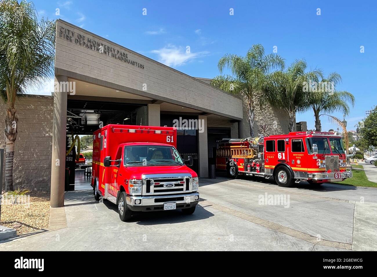 A general view of the Monterey Park Fire Department headquarters ...