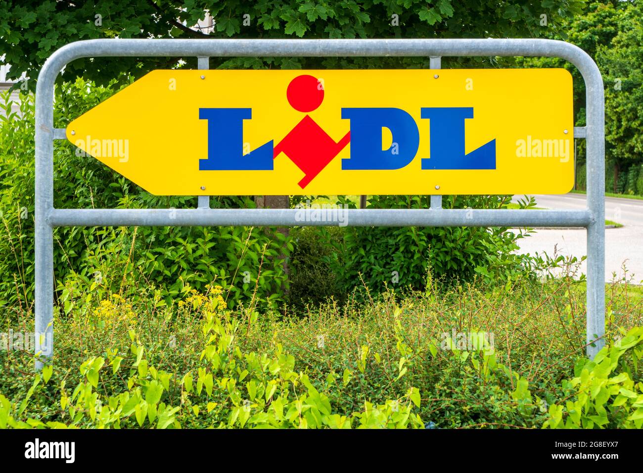 Filiale der Firma Lidl in Schwabmünchen Stock Photo