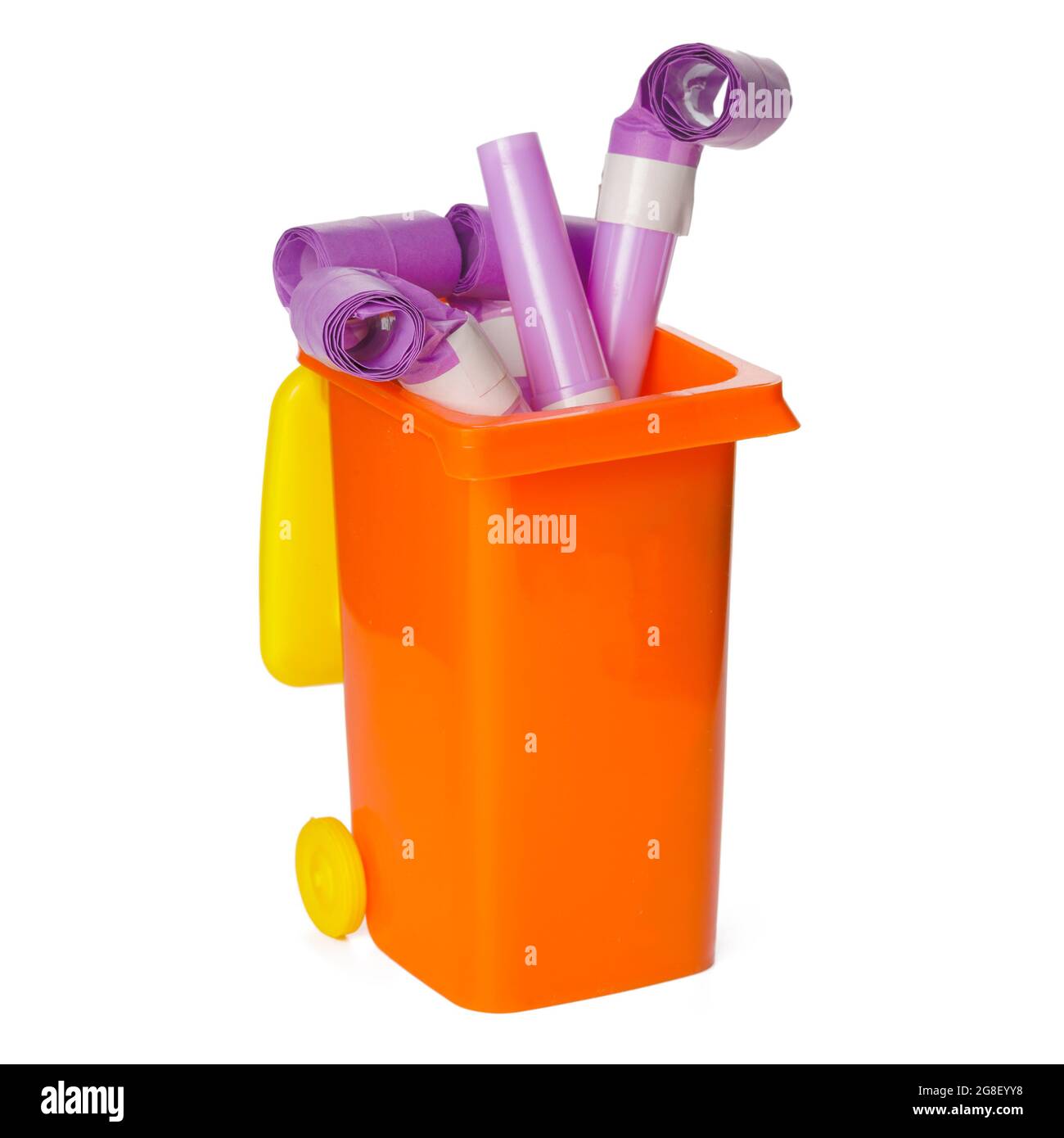 Recycle Bin Isolated on White Background Stock Photo - Alamy