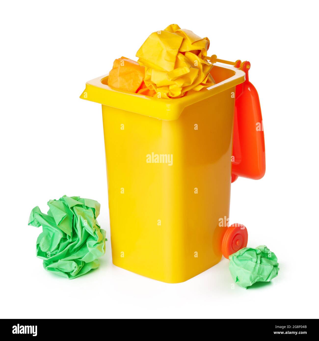Recycle Bin Isolated on White Background Stock Photo - Alamy
