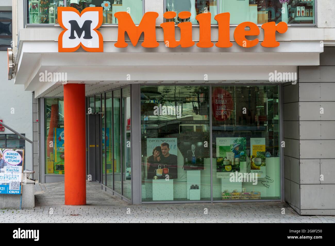 Filiale der Firma Müller in Kempten Stock Photo