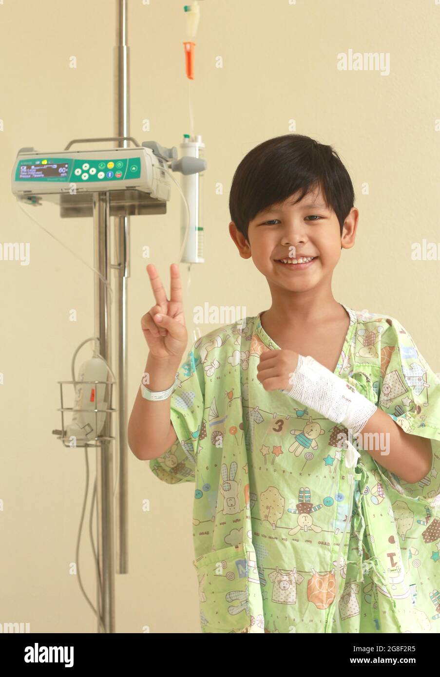 Pediatric patients with IV catheter Stock Photo Alamy
