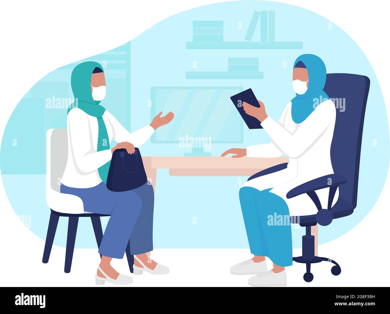 Physician office visit 2D vector isolated illustration Stock Vector Image & Art Alamy