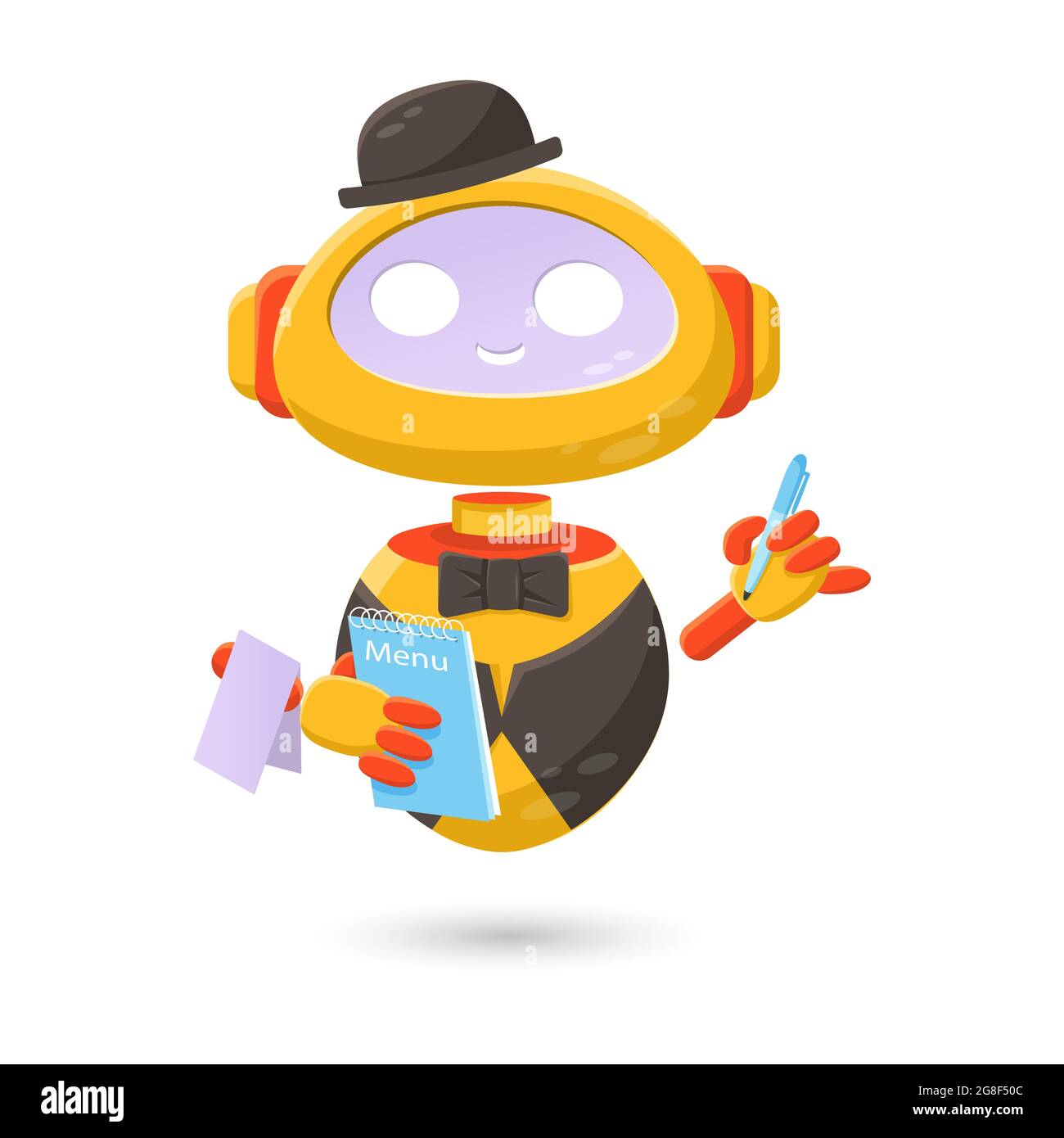 A cute chuck bot robot that appears in the interface window to answer user  questions. Vector illustration in cartoon style, isolated flat, banner, log  Stock Vector Image & Art - Alamy