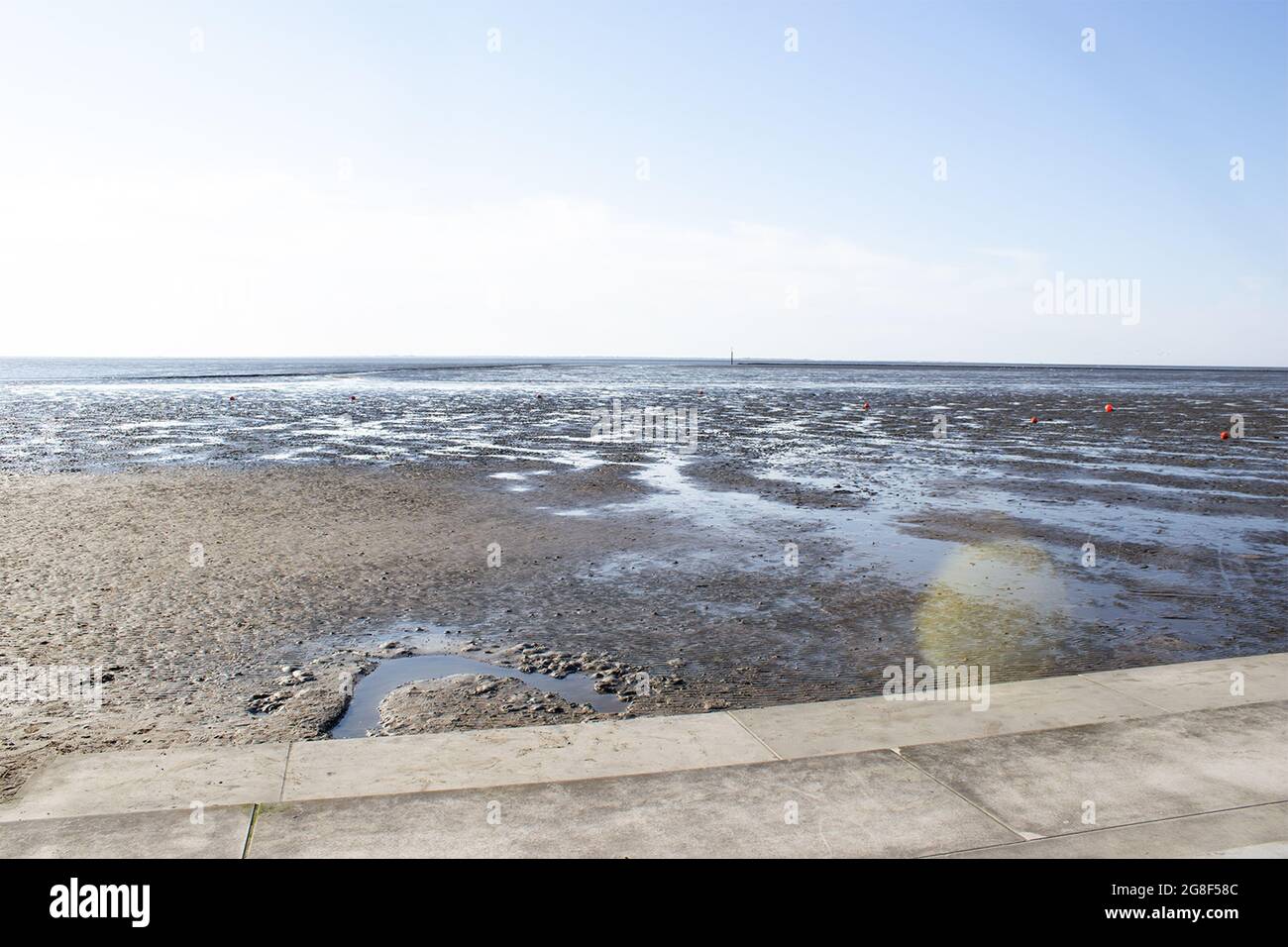 Mudflat sea at Norddeich Stock Photo - Alamy