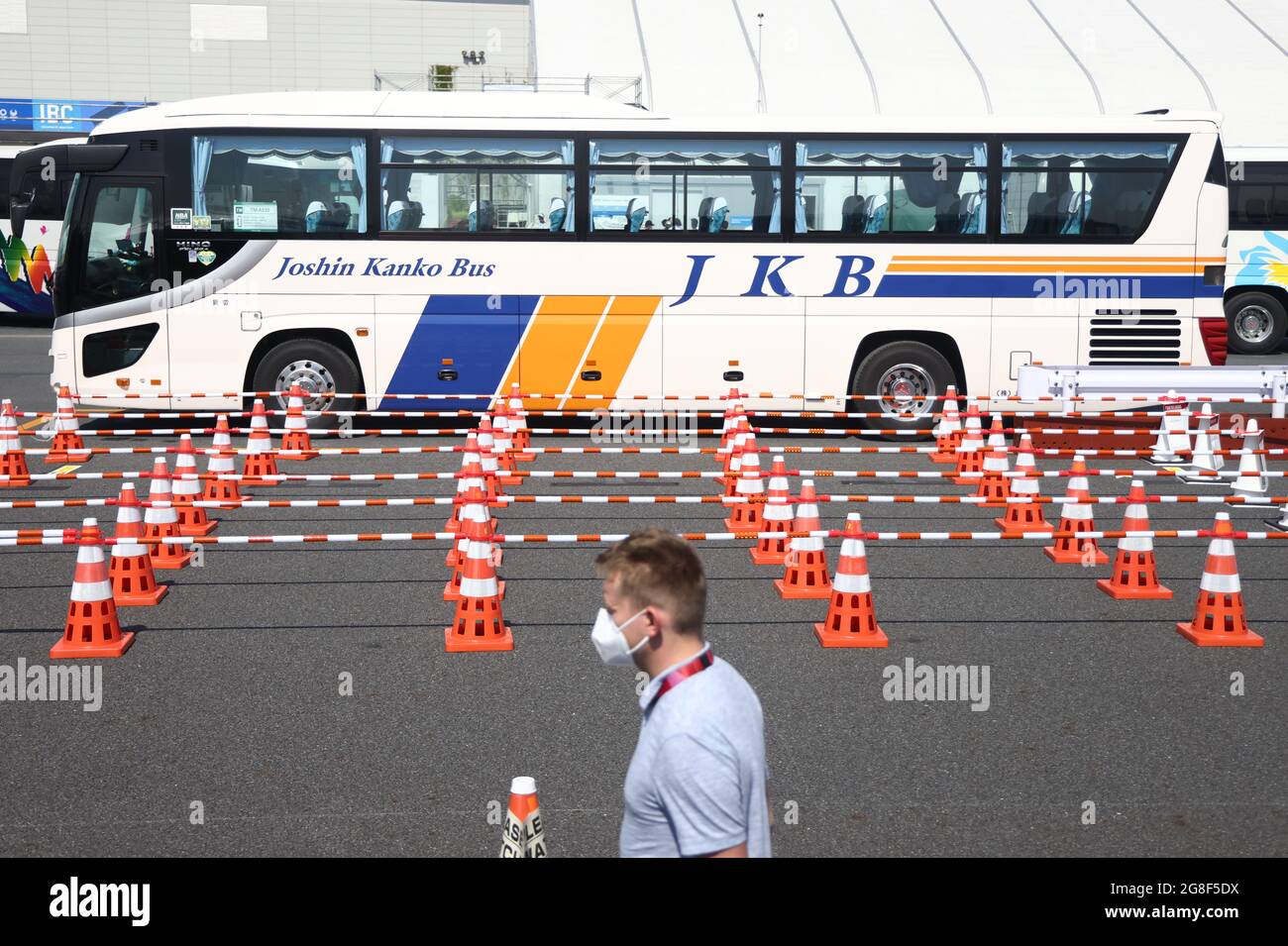 Tokyo Japan July 21 A Bus For Transportation Of Journalists Is Pictured Outside A Press Center Of The Summer Olympics Tokyo Was To Host The Summer Olympic Games Tokyo Japan July 21 A Bus For Transportation Of Journalists Is Pictured Outside A Press Center Of The Summer Olympics Tokyo Was To Host The Summer Olympic Games