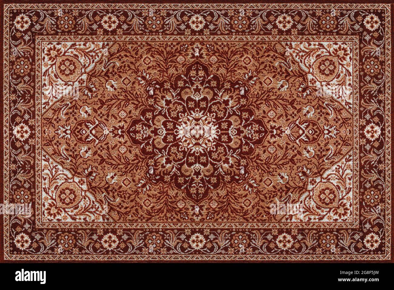 Old Brown Persian Carpet Texture, abstract ornament Stock Photo - Alamy
