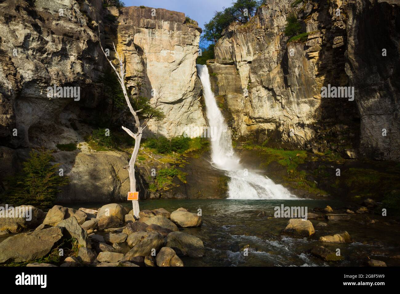 Senda Chorrillo del Salto waterfall Stock Photo