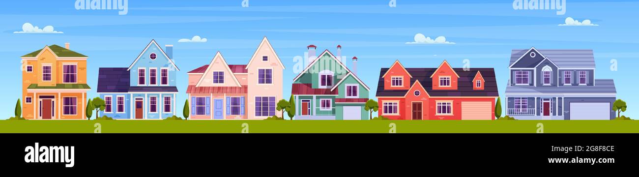 Modern cottage house set Stock Vector Image & Art - Alamy