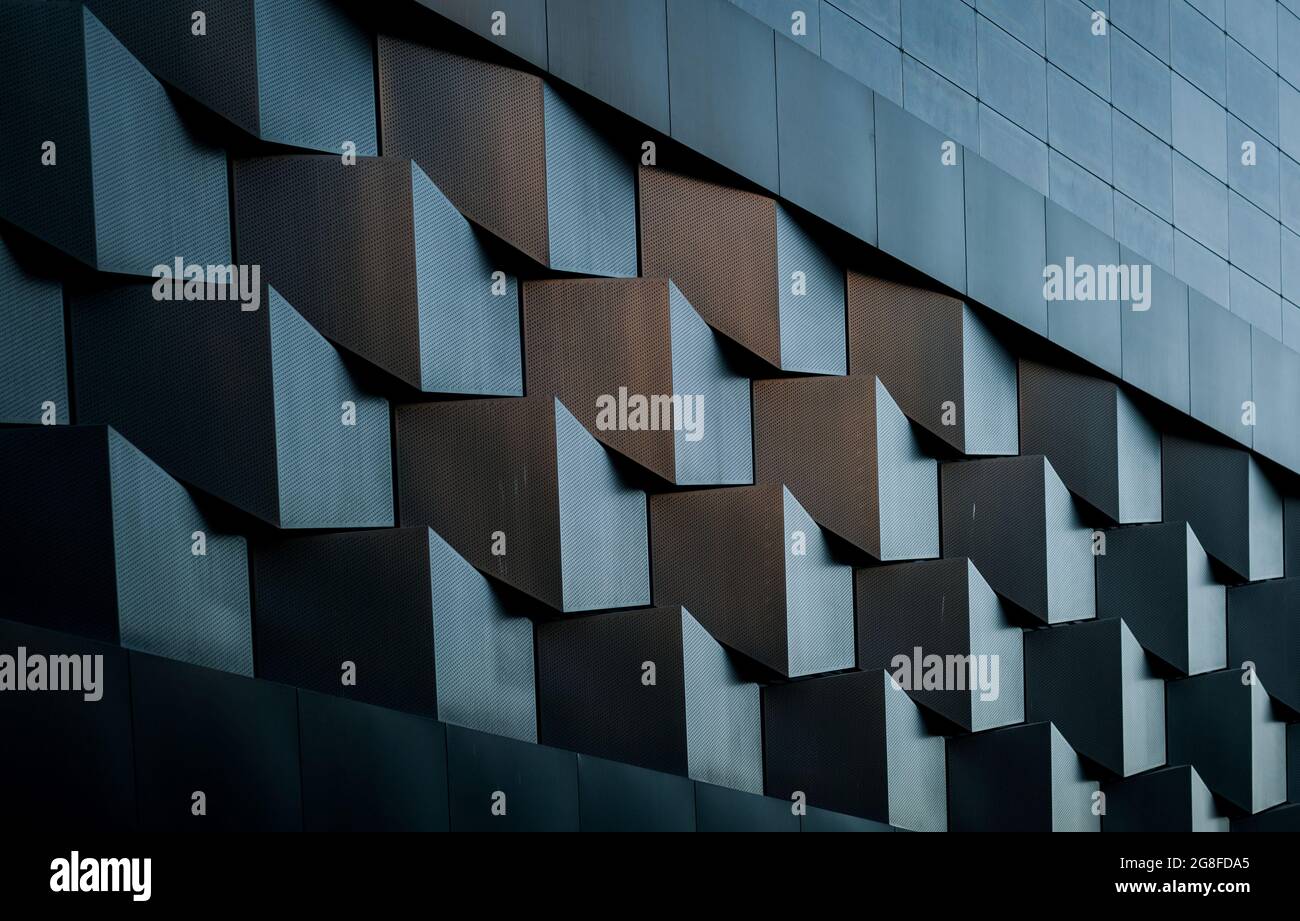 Abstract architectural pattern. Futuristic design building Stock Photo ...