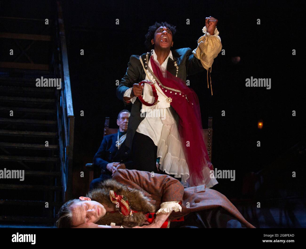 'The Murder of Gonzago' Ashley G Gayle (Player) prepares to take