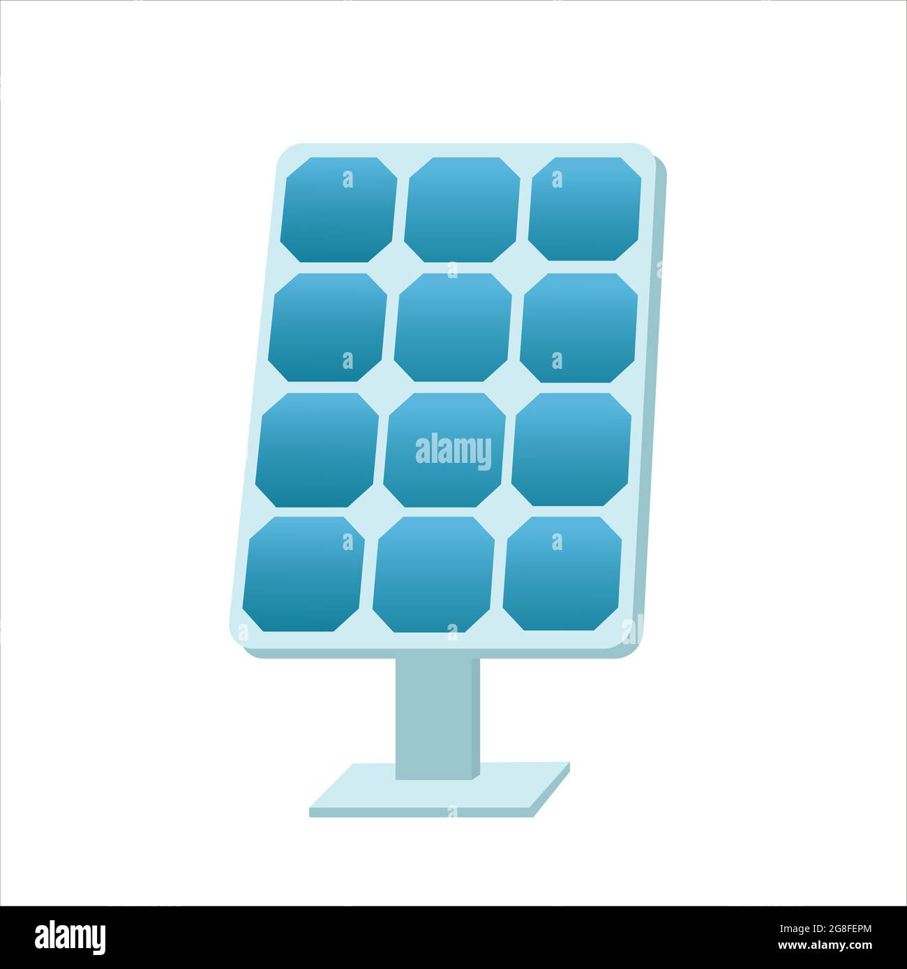 Solar battery panel. Isolated vector illustration Stock Vector