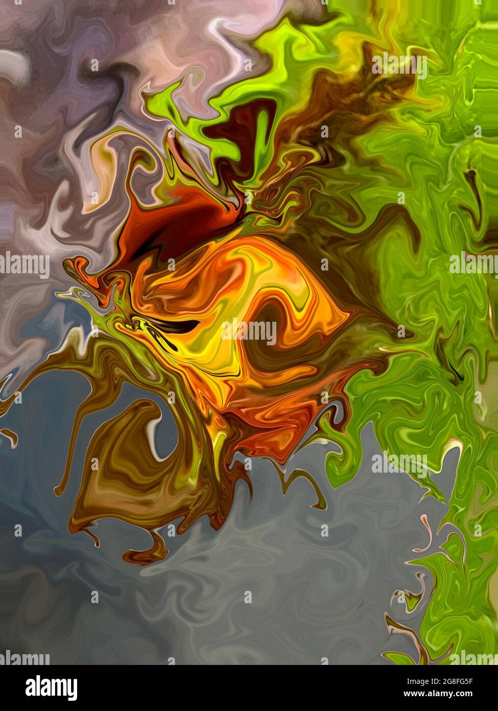 Abstract Digital Marbling Art Background Stock Photo
