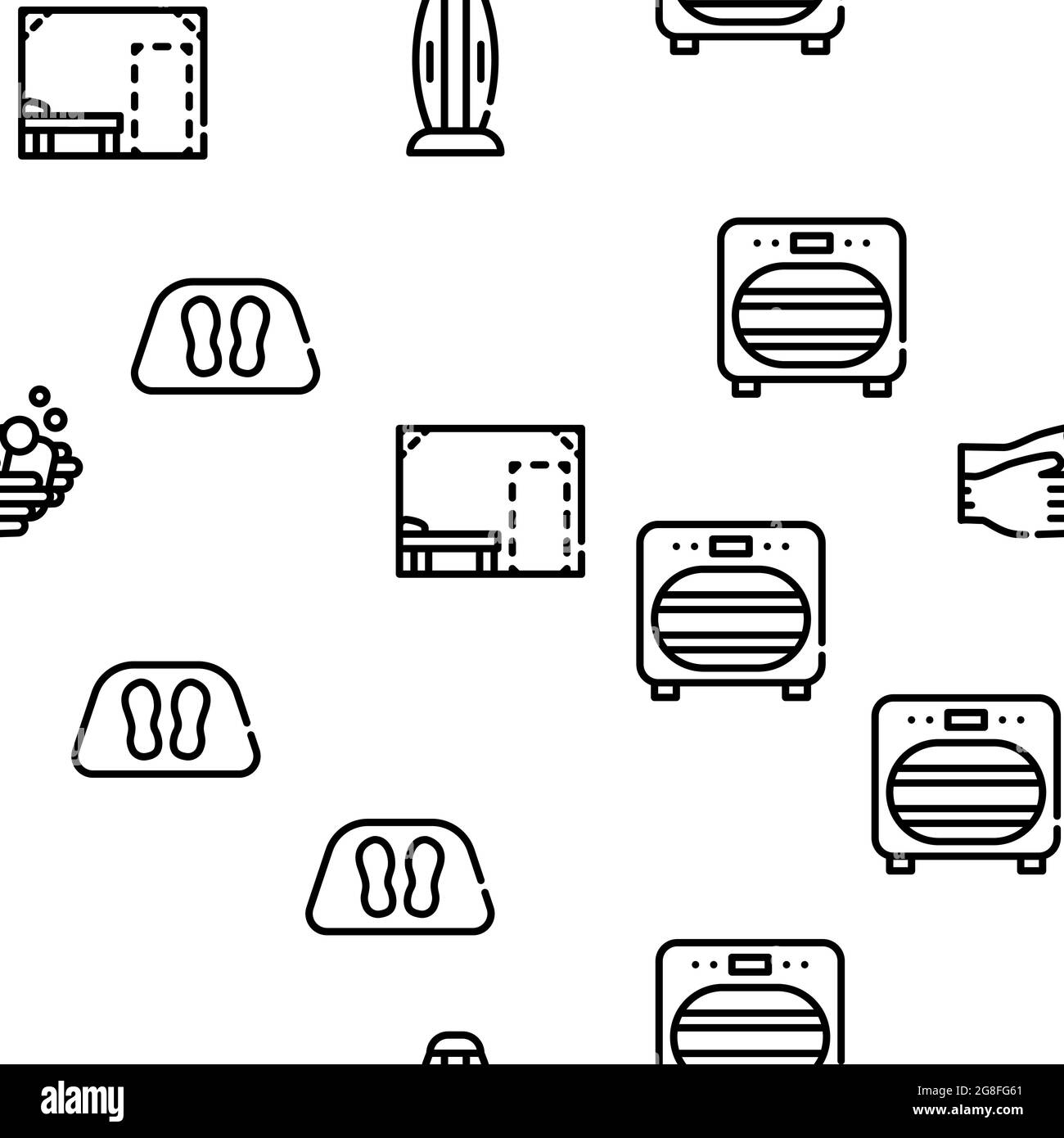 Sanitation Accessories Vector Seamless Pattern Stock Vector Image & Art