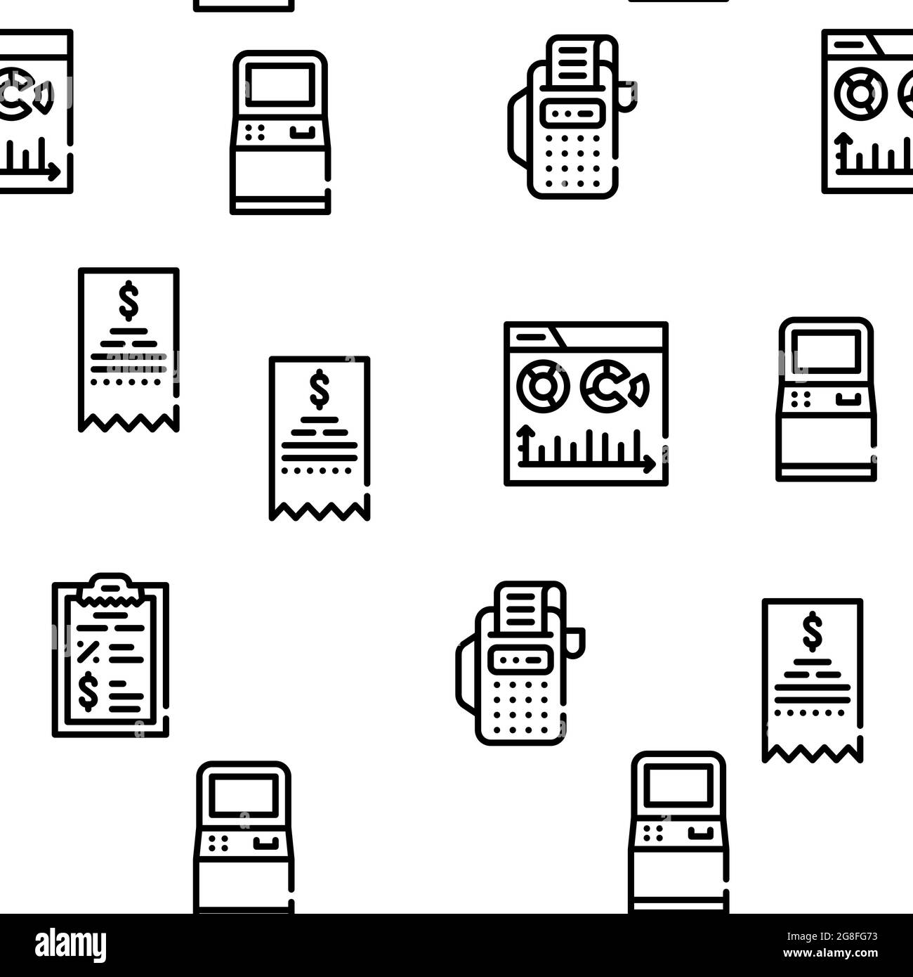 Accounting And Finance Vector Seamless Pattern Stock Vector