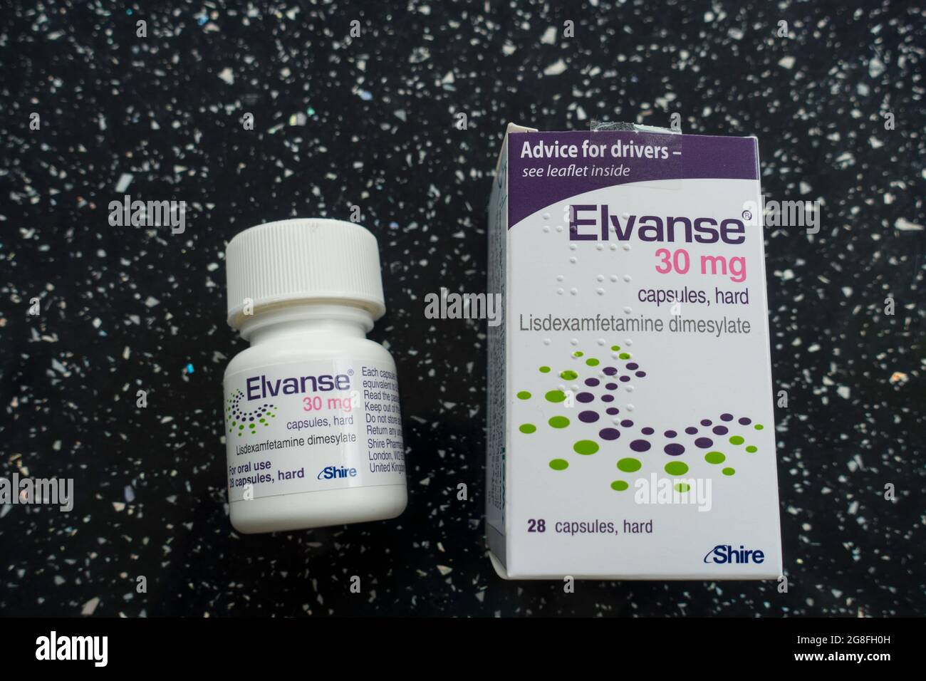 Lisdexamfetamine, Elvanse medication for ADHD. UK Stock Photo - Alamy