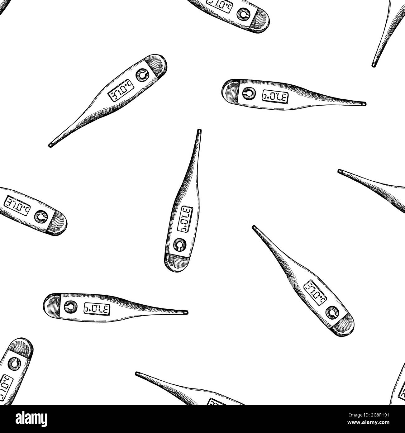 Thermometer Pattern Background Clinical thermometer Black and White Stock Photos & Images - Alamy