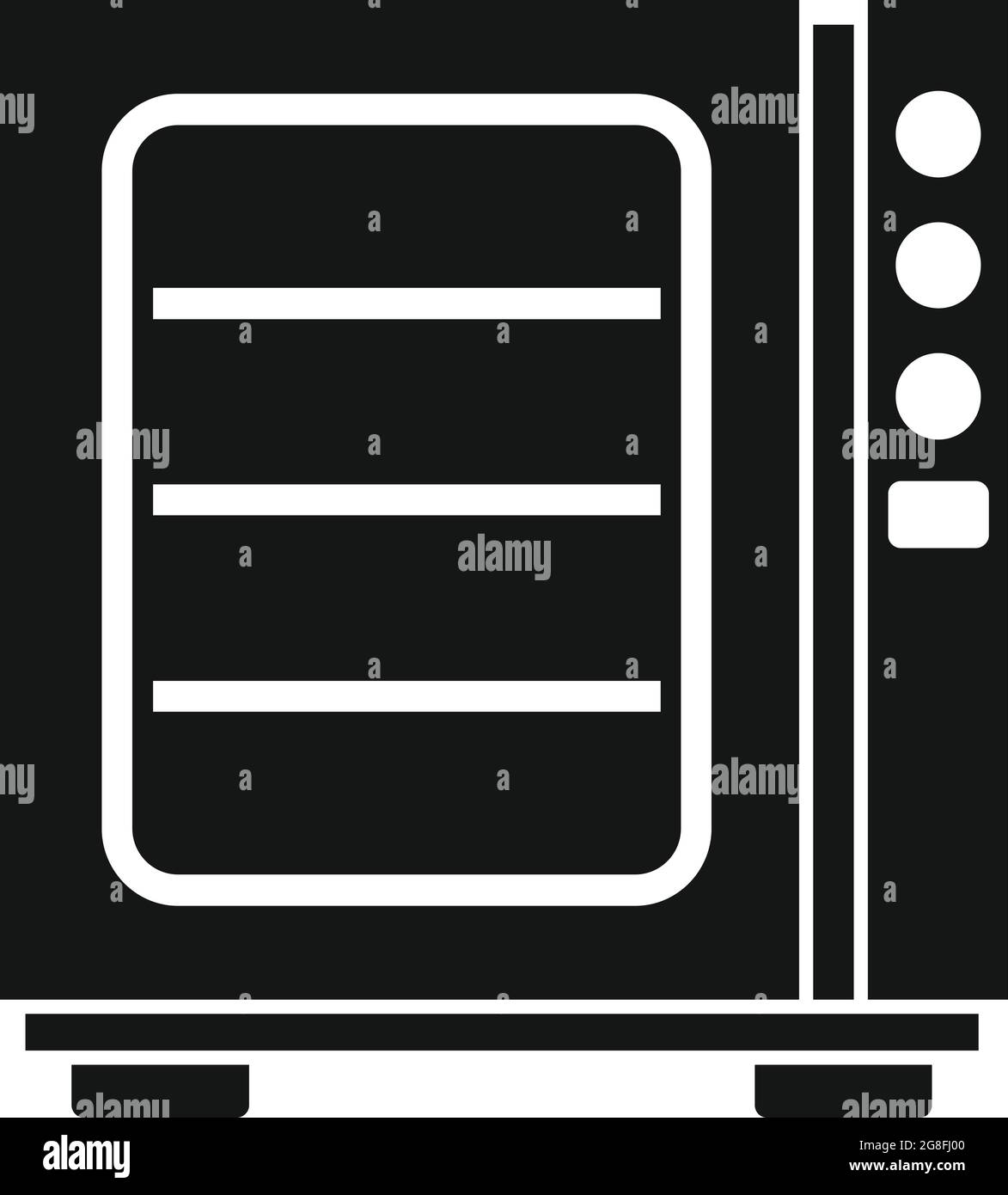 Oven convection technology icon simple vector. Gas fan stove. Cooking