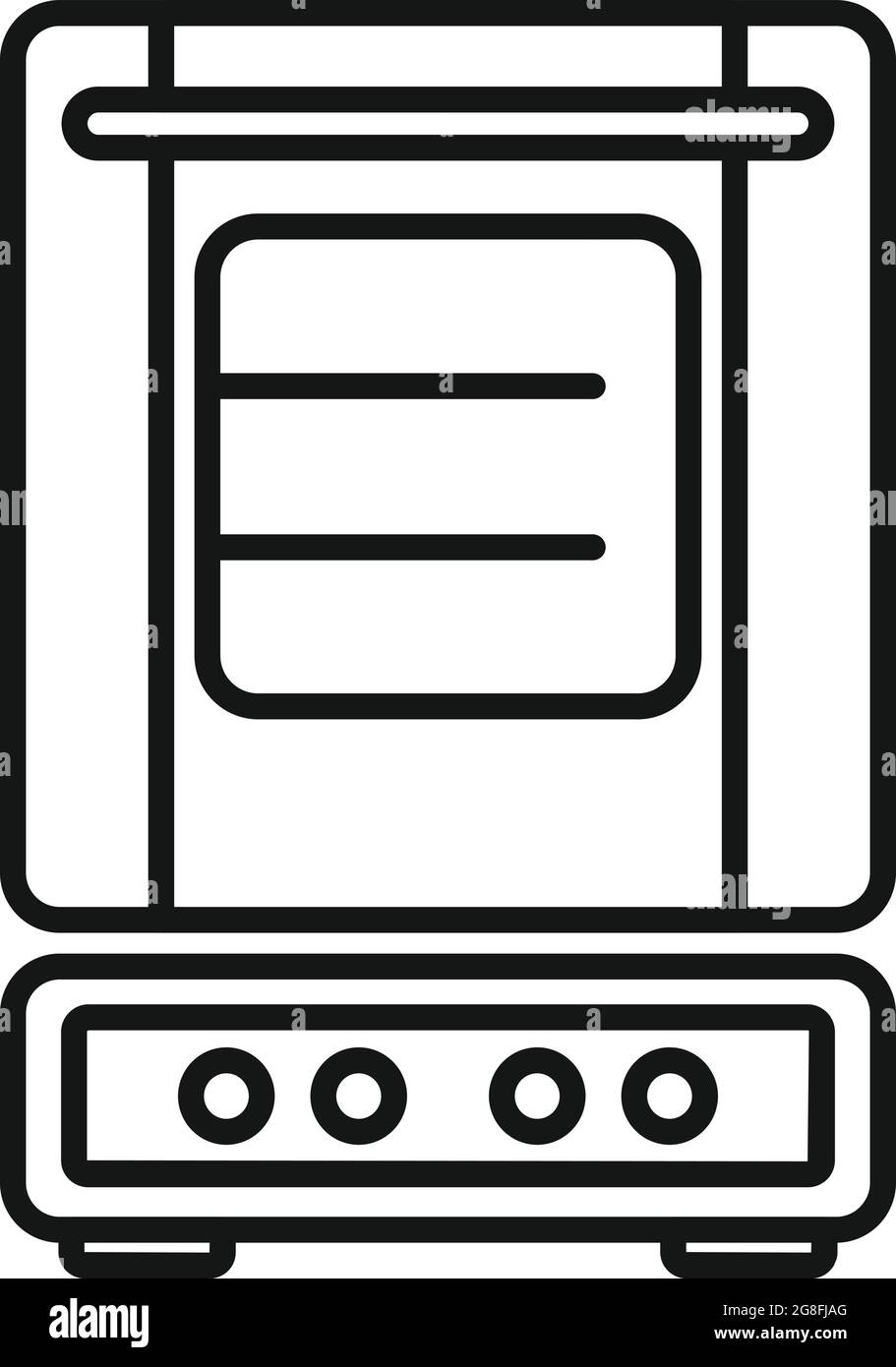 Inside convection oven icon outline vector. Turbo fan oven. Kitchen