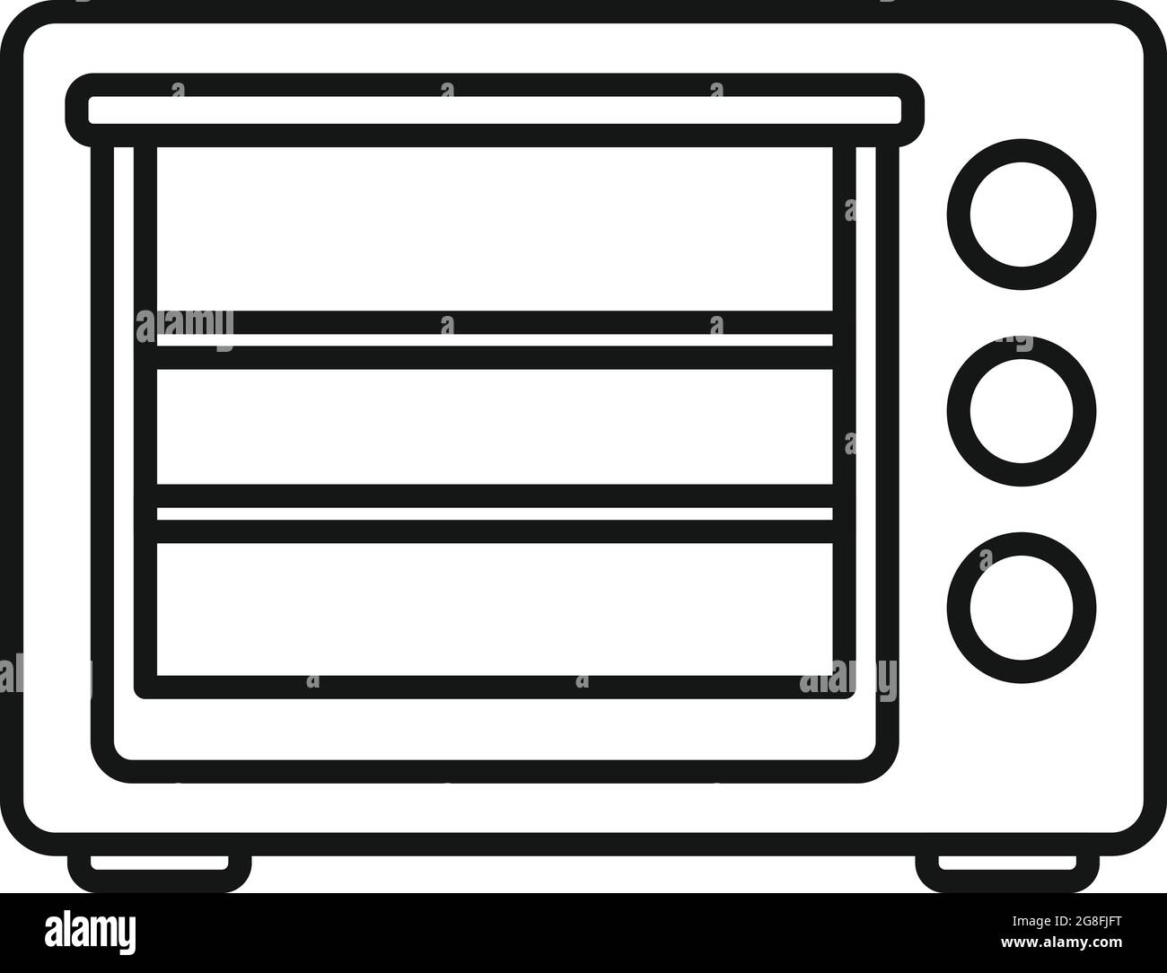 Turbo convection oven icon outline vector. Electric grill stove. Gas