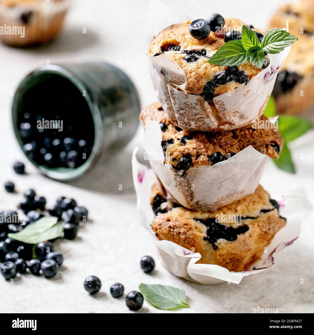 Homemade blueberries muffins Stock Photo