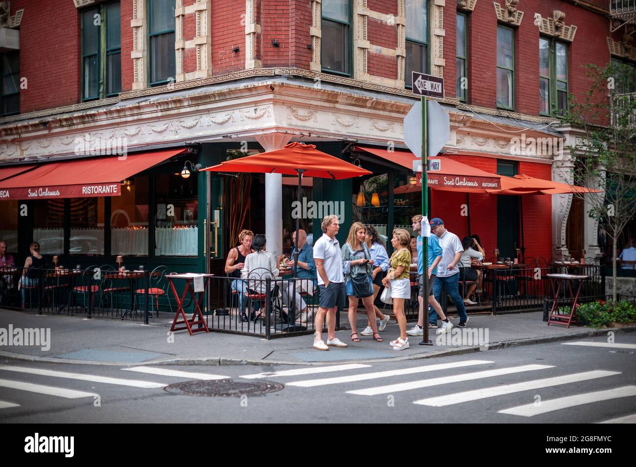 Al fresco dining in Greenwich Village in New York on Saturday, July 10