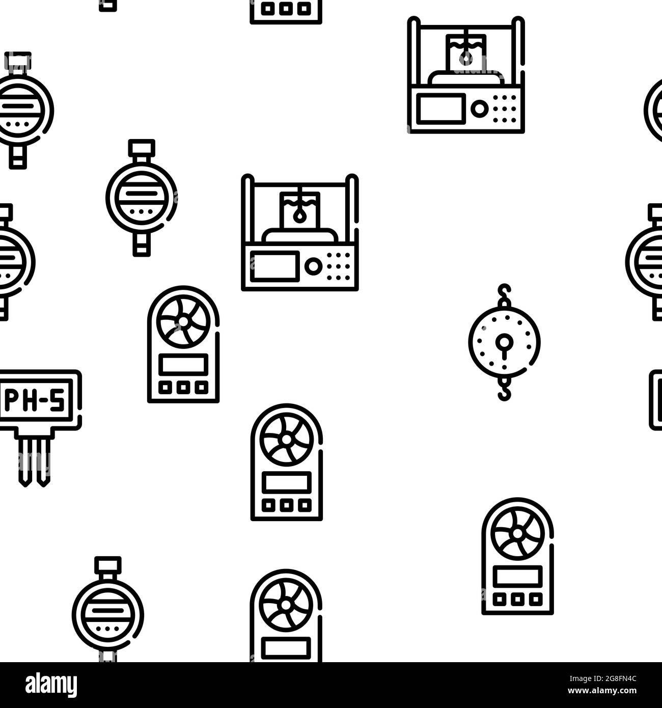 Measuring Equipment Vector Seamless Pattern Stock Vector Image & Art ...
