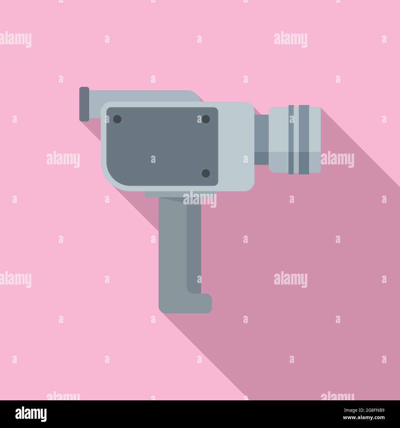 Handle camera icon flat vector. Tv movie camera. Digital camcorder ...
