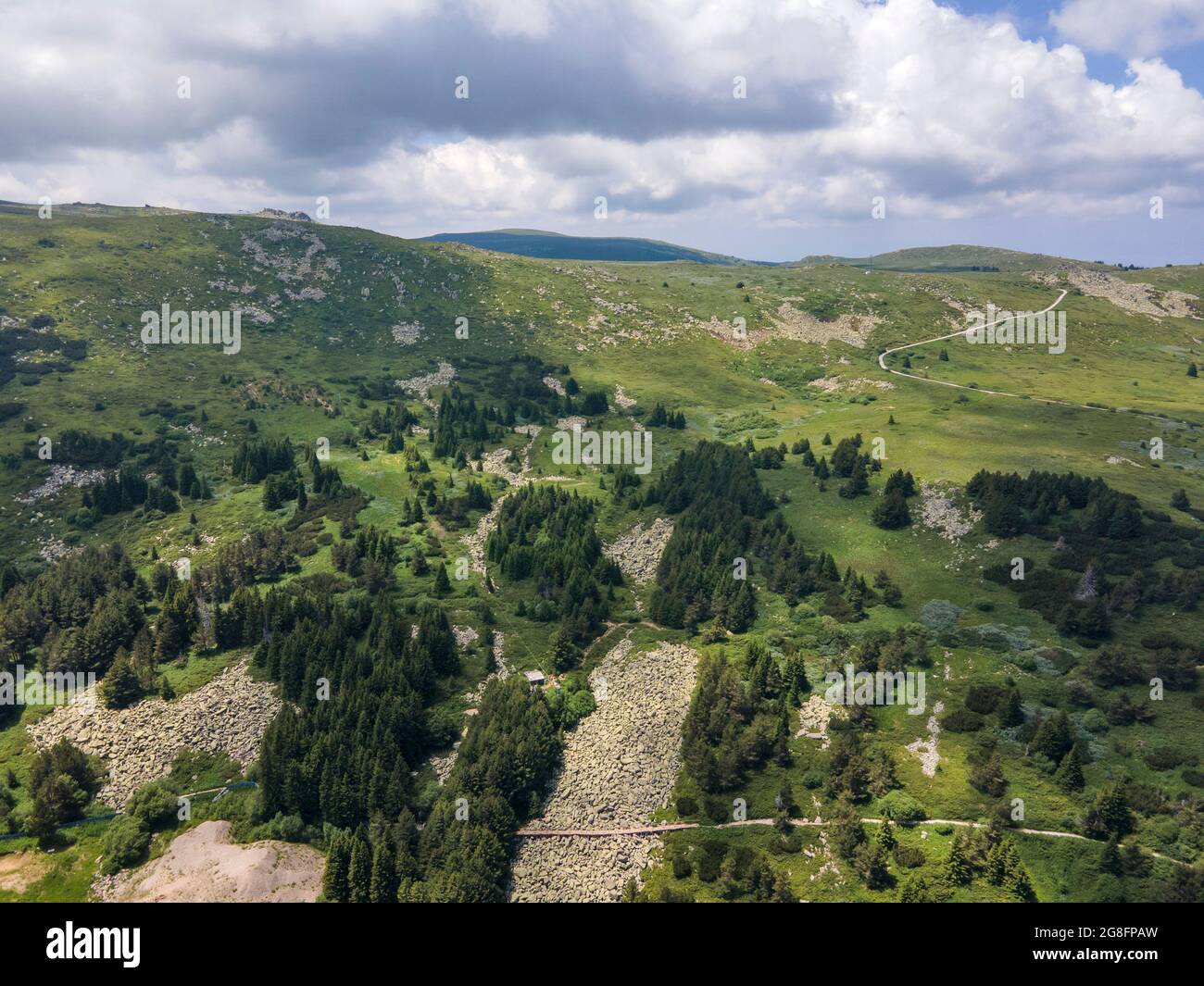 Aerial view of Vitosha Mountain, Sofia City Region, Bulgaria Stock ...