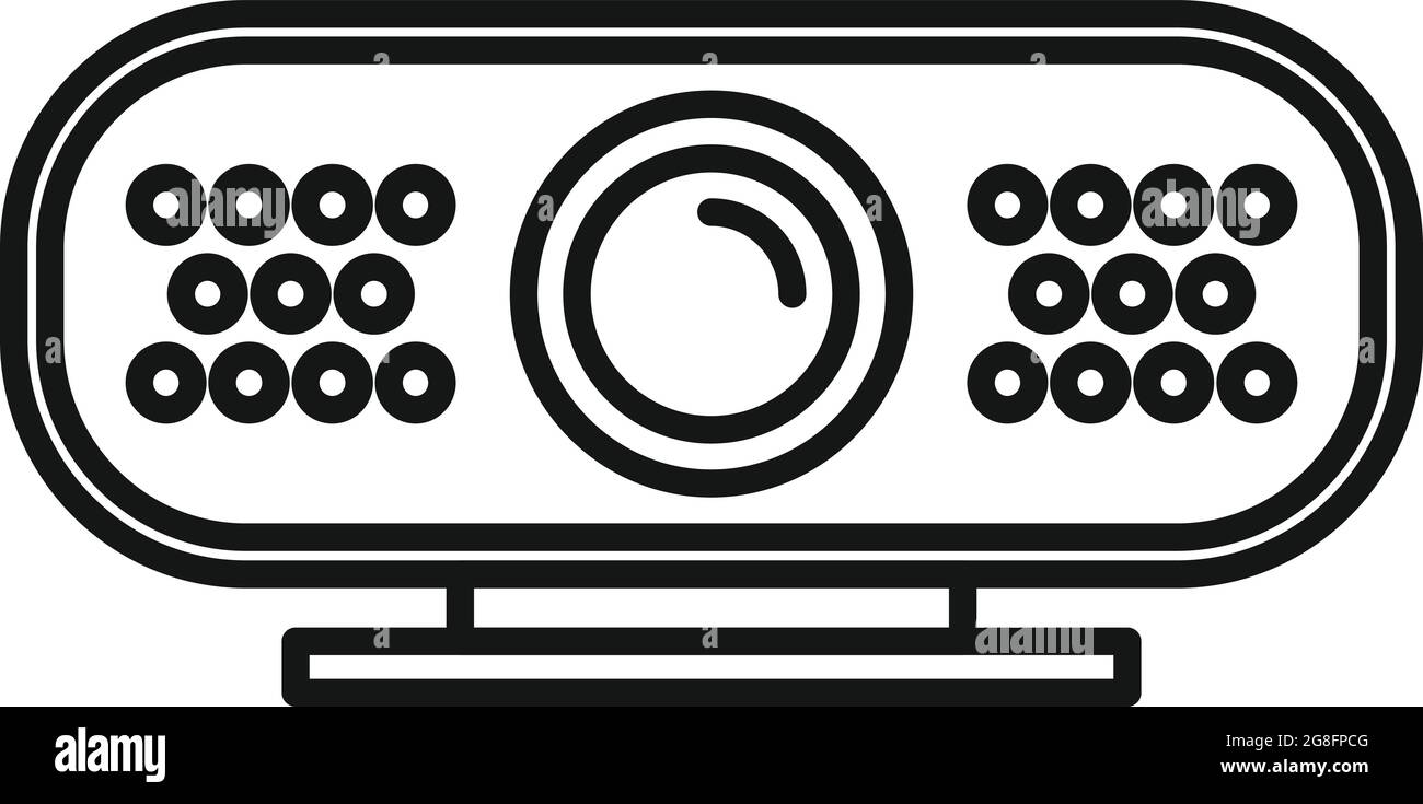 4k web camera icon outline vector. Video, photo camcorder. Digital ...