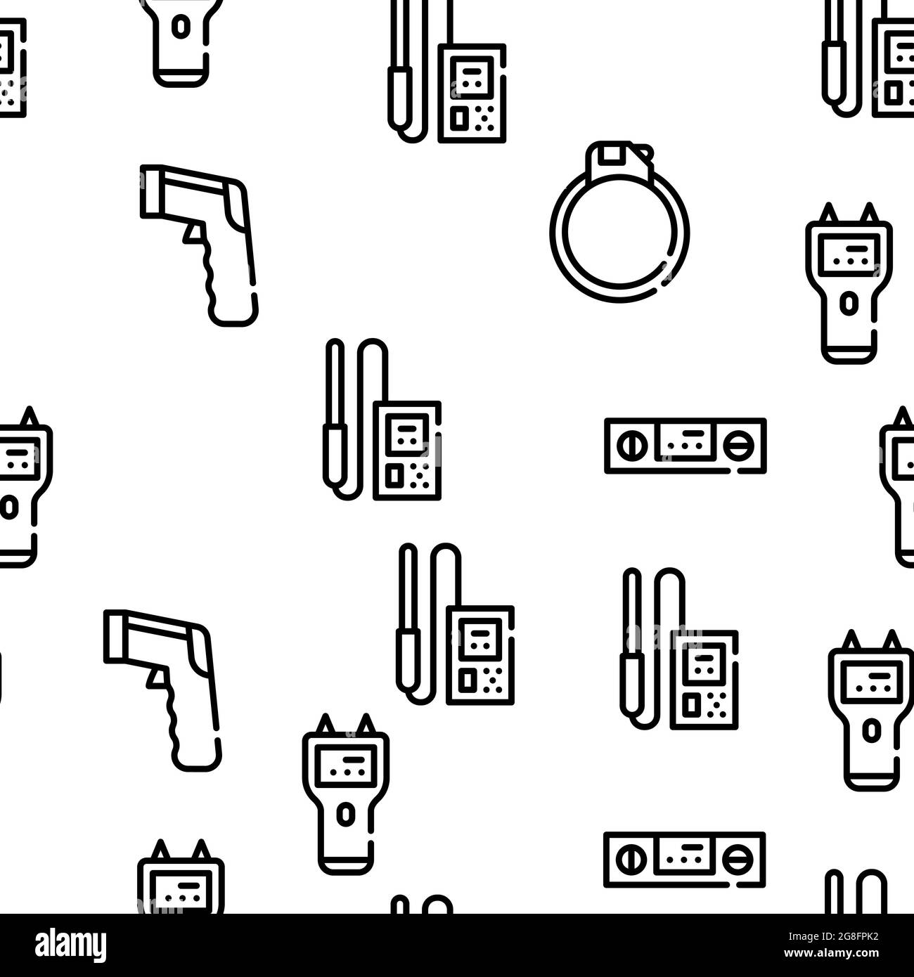Measuring Equipment Vector Seamless Pattern Stock Vector Image & Art ...