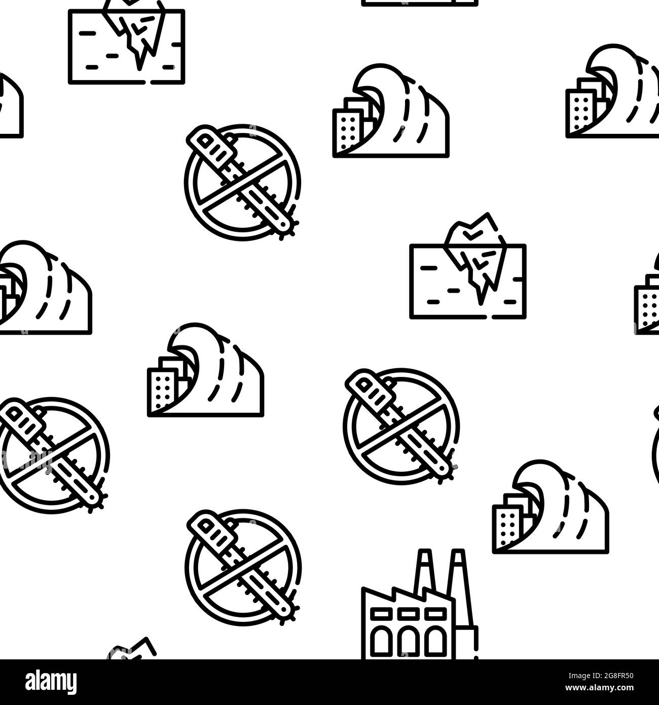 Global Warming Problem Vector Seamless Pattern Stock Vector Image & Art ...