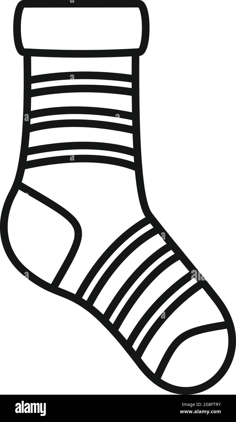 Ankle sock icon outline vector. Sport ankle sock Stock Vector Image ...