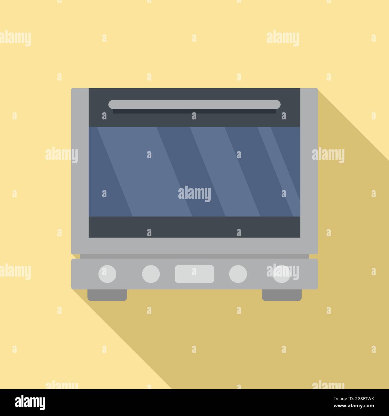 Modern oven icon flat vector. Electric convection stove. Gas fan oven