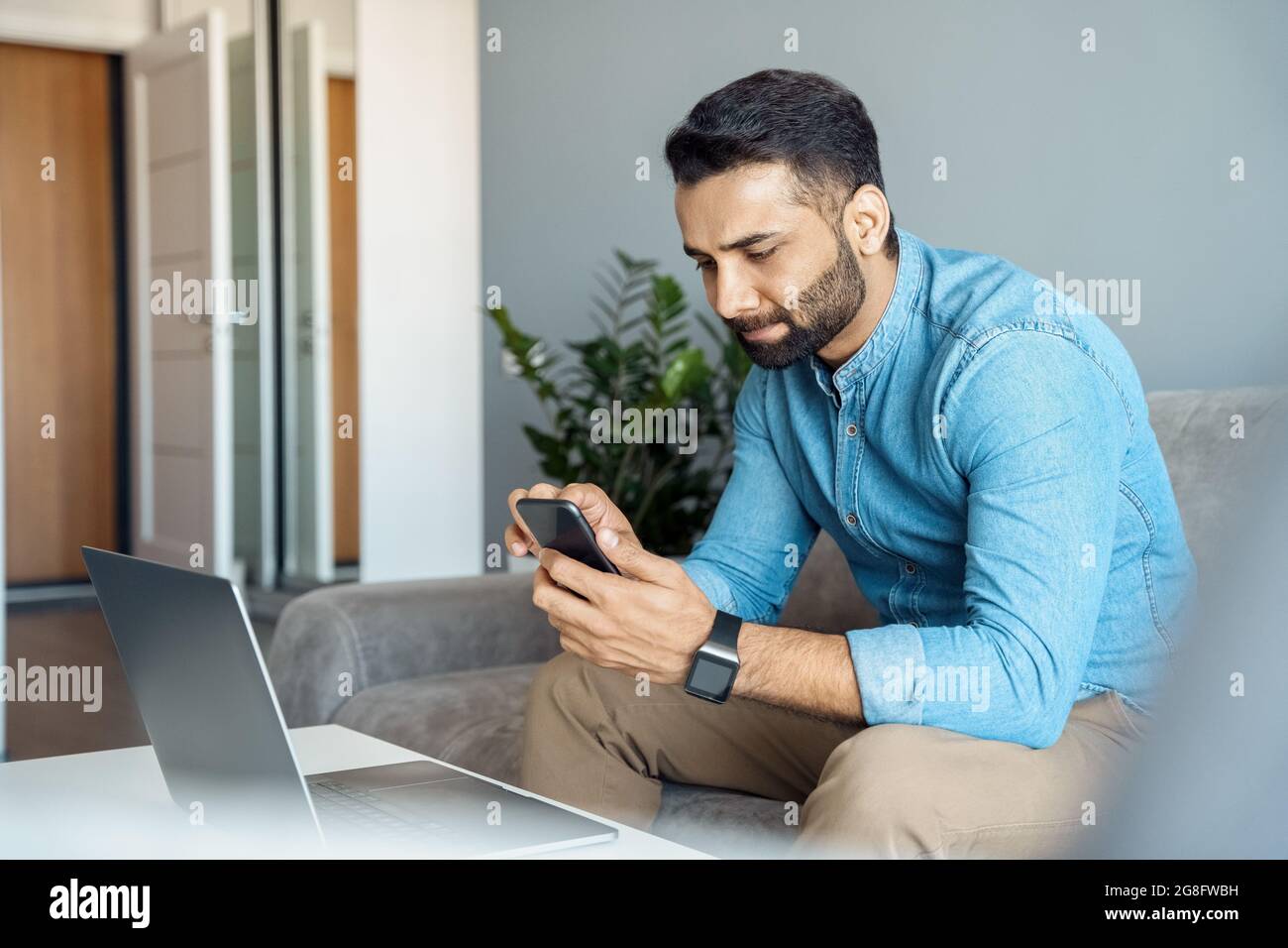 Indian man working at office hi-res stock photography and images - Alamy
