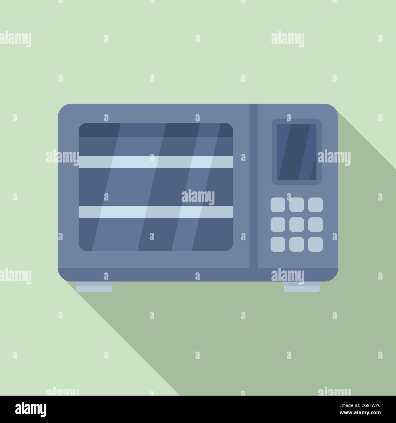 Induction oven icon flat vector. Convection electric stove. Grill fan