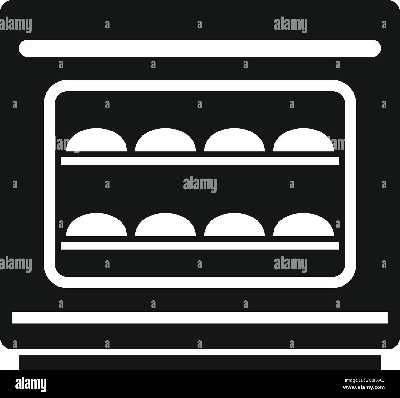 Baking convection oven icon simple vector. Cooking electric stove. Gas