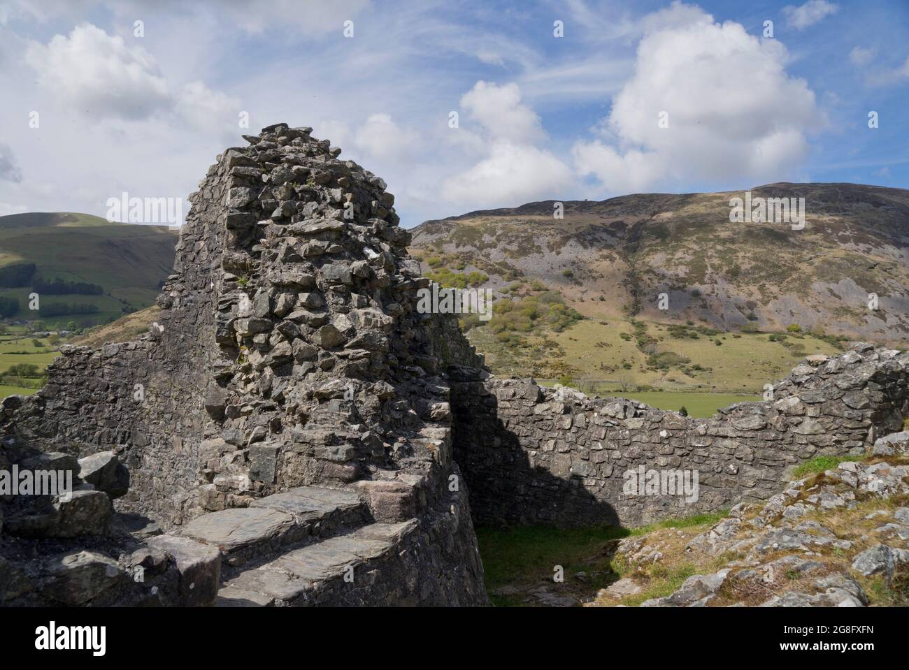 Castell y Bere, a Welsh castle constructed by Llywelyn the Great in the 1220s, Gwynedd, Wales, United Kingdom, Europe Stock Photo