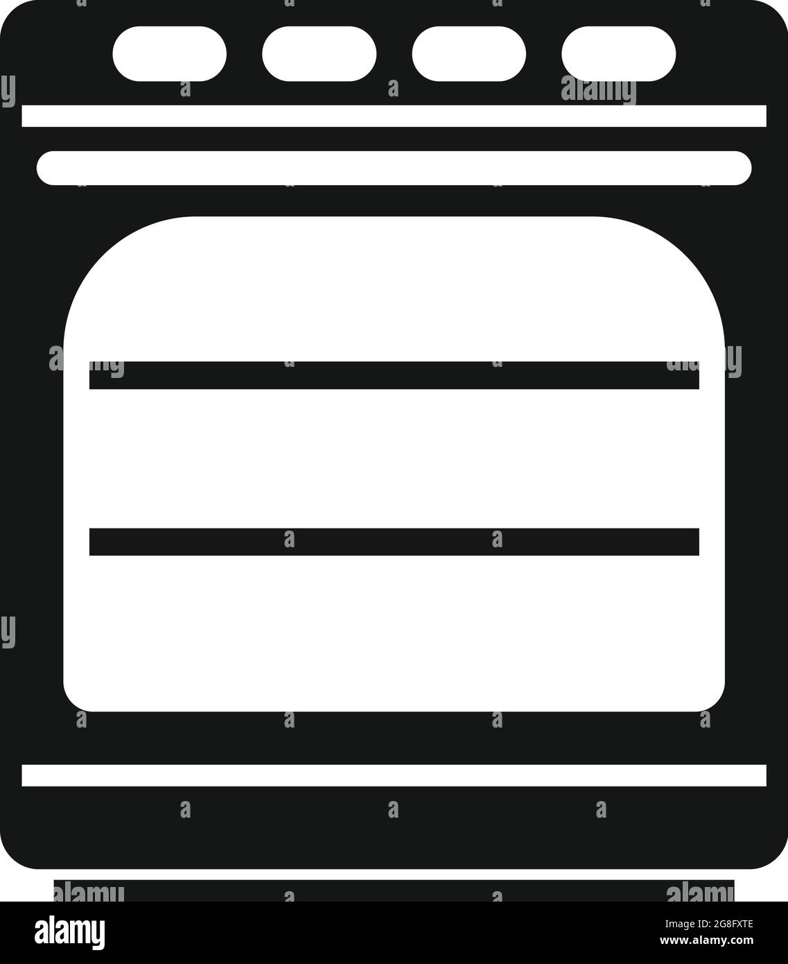 Convection oven icon simple vector. Electric kitchen stove. Grill convection oven Stock Vector