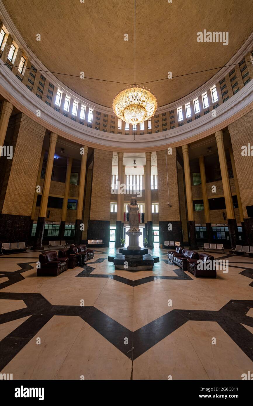 Interior of the Baghdad Central Railway Station, Baghdad, Iraq, Middle East Stock Photo