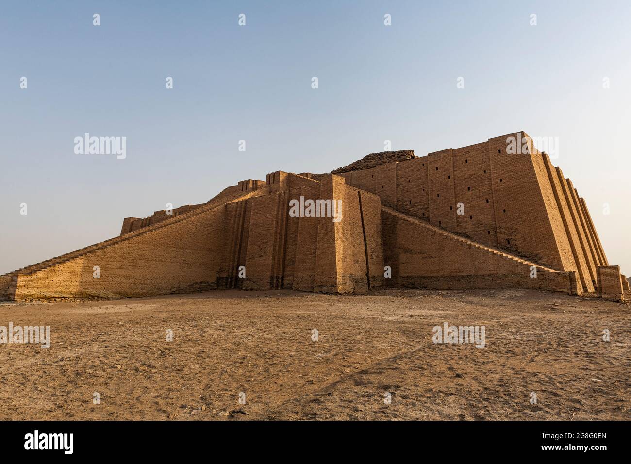 Ziggurat, ancient city of Ur, The Ahwar of Southern Iraq, UNESCO World Heritage Site, Iraq, Middle East Stock Photo